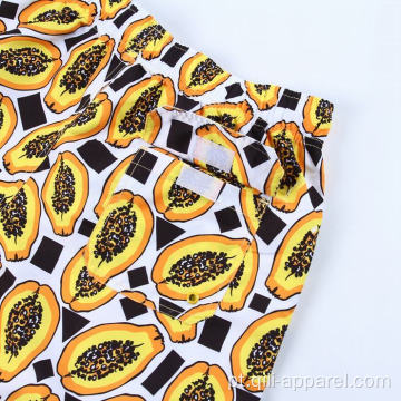 Shorts padrão de frutas masculinos sungas personalizadas maiôs